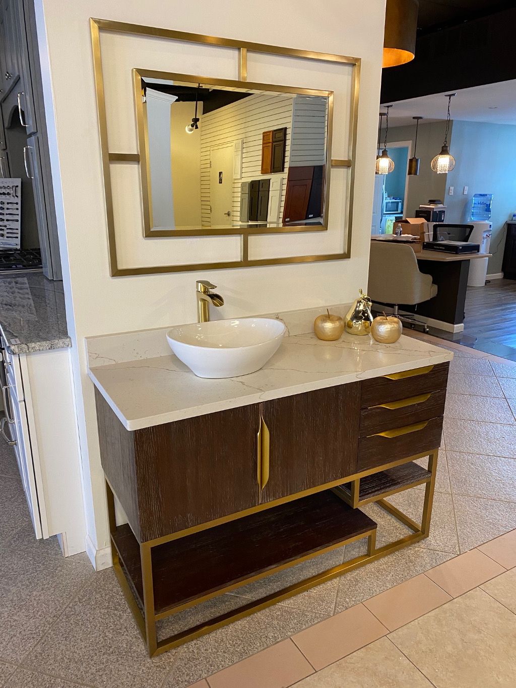 JAMES MARTIN 48 INCH COLUMBIA VANITY WITH 49 INCH QUARTZ TOP